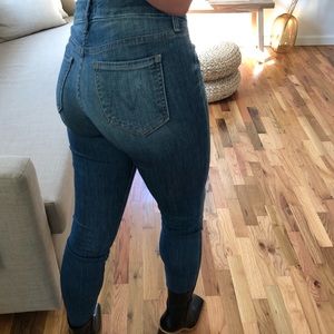 MOTHER mid-rise cropped skinny jeans